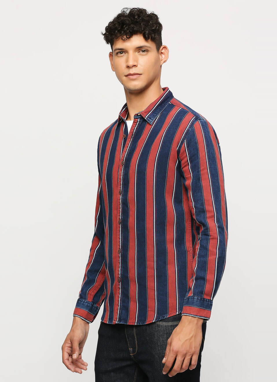Red Stripes Long Sleeve Shirt, , large image number 3