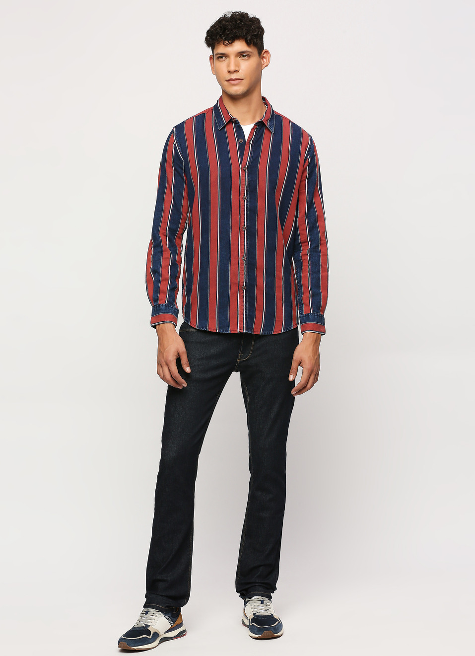 Red Stripes Long Sleeve Shirt, , large image number 5
