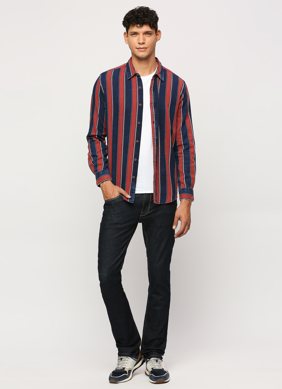 Red Stripes Long Sleeve Shirt, , large image number 6