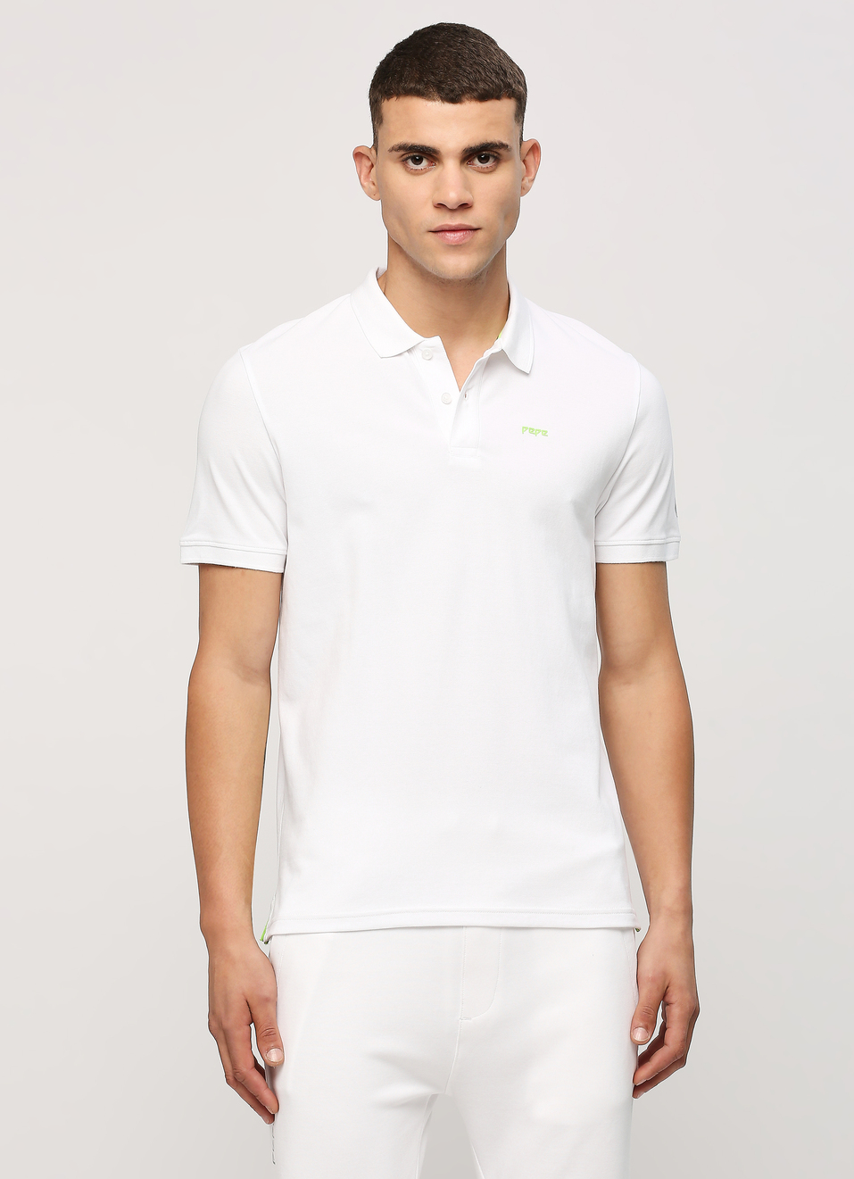 Solid Short Sleeve Polo, , large image number 1