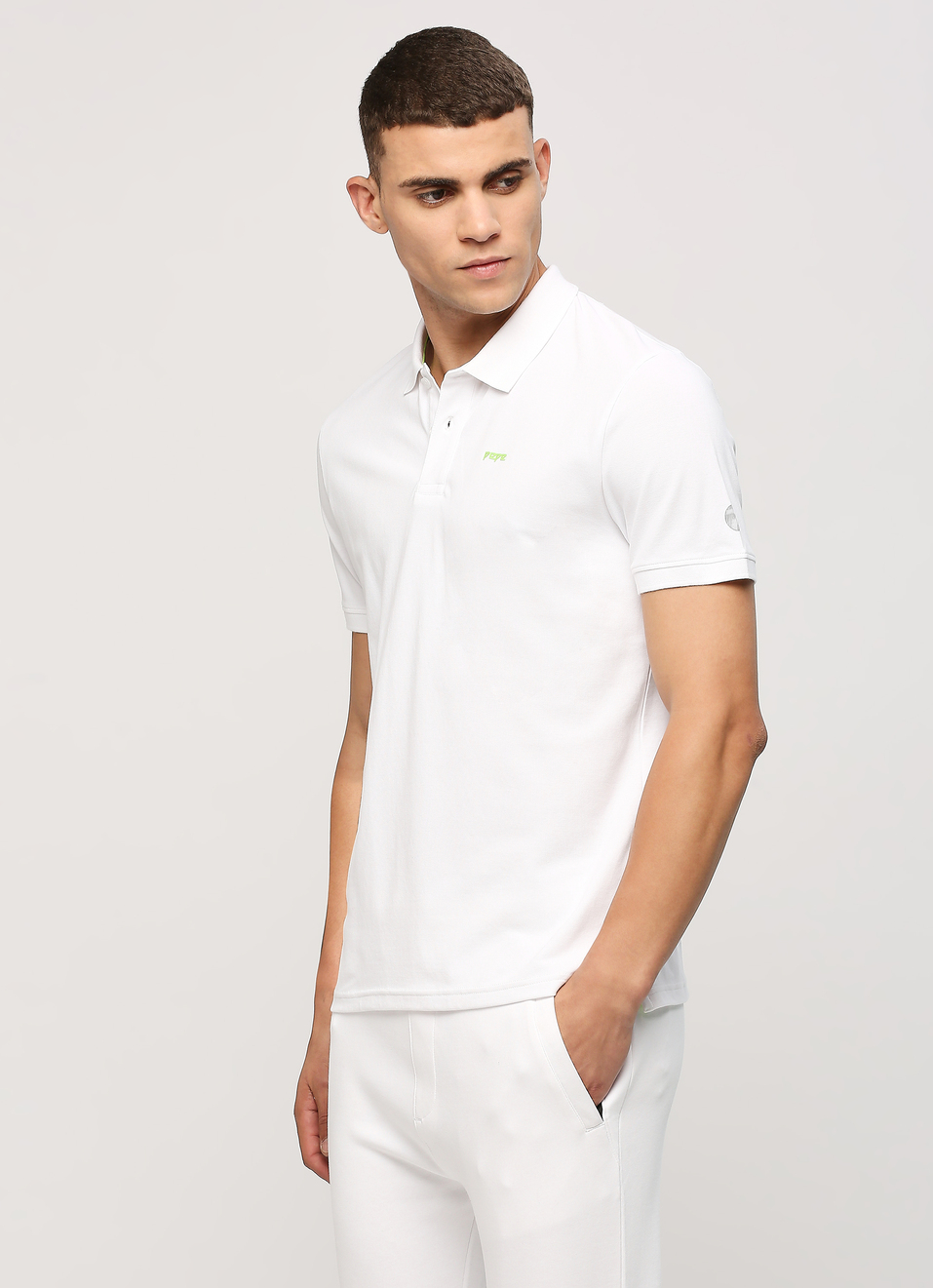 Solid Short Sleeve Polo, , large image number 3