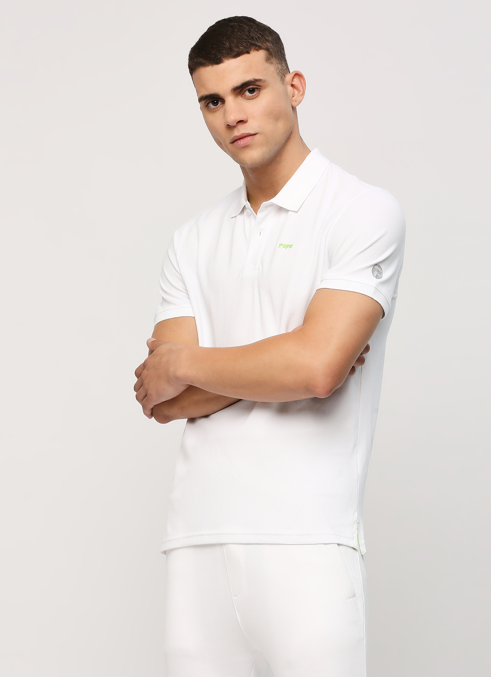 Solid Short Sleeve Polo, , large image number 0