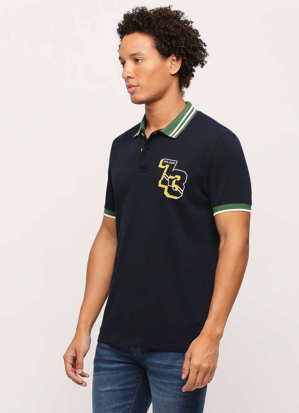 Graphic Print Short Sleeve Polo, , large image number 3