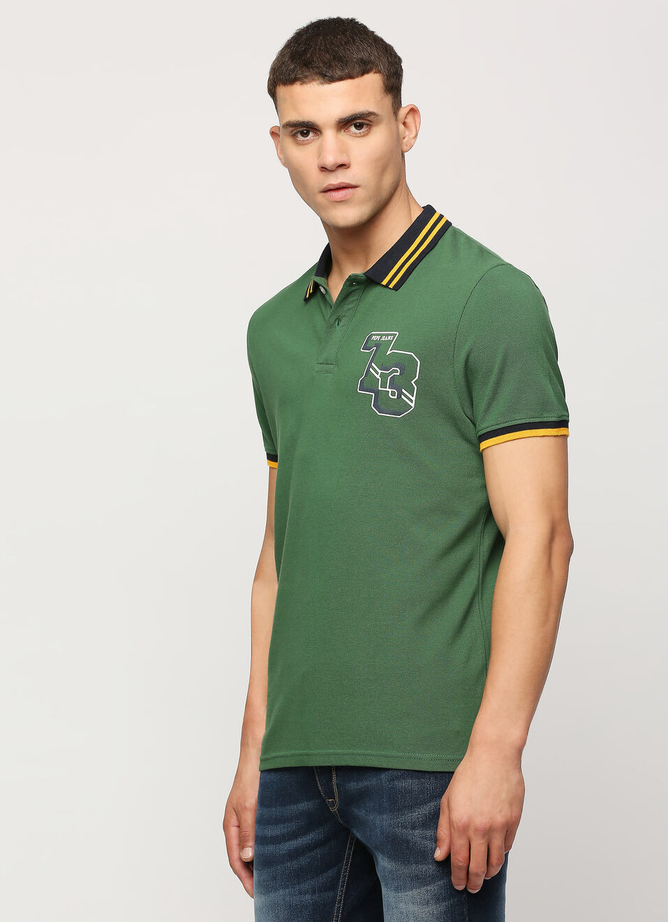 Graphic Print Short Sleeve Polo, , large image number 3