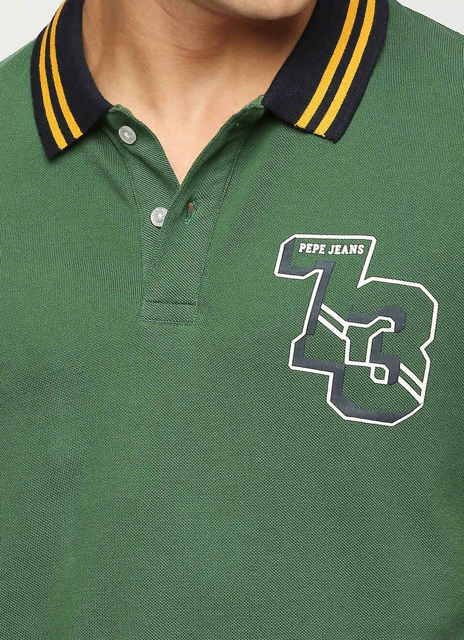 Graphic Print Short Sleeve Polo, , large image number 4