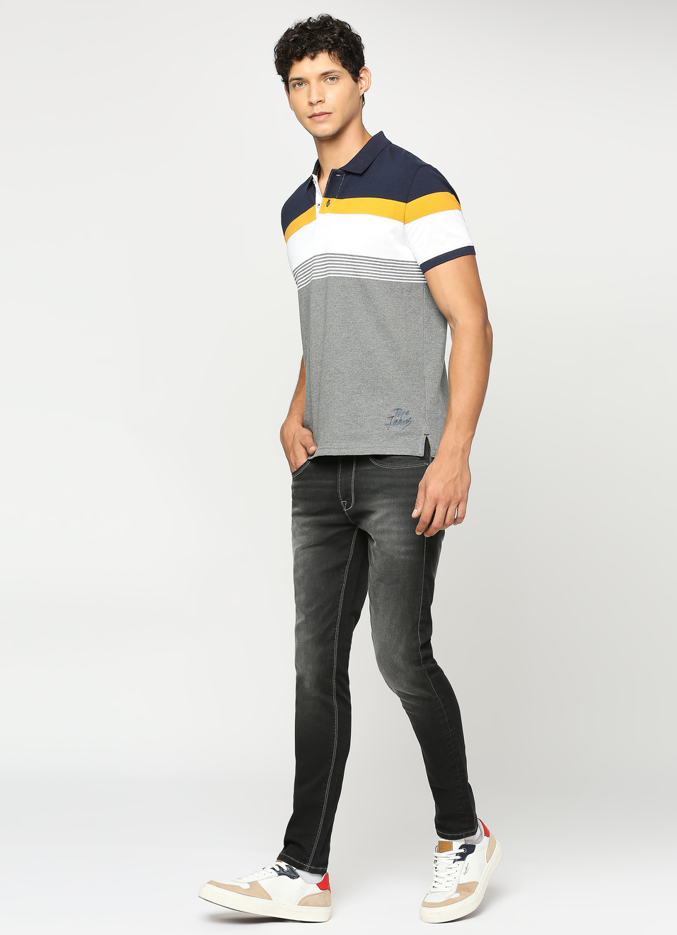 Striped Short Sleeve Polo, , large image number 6