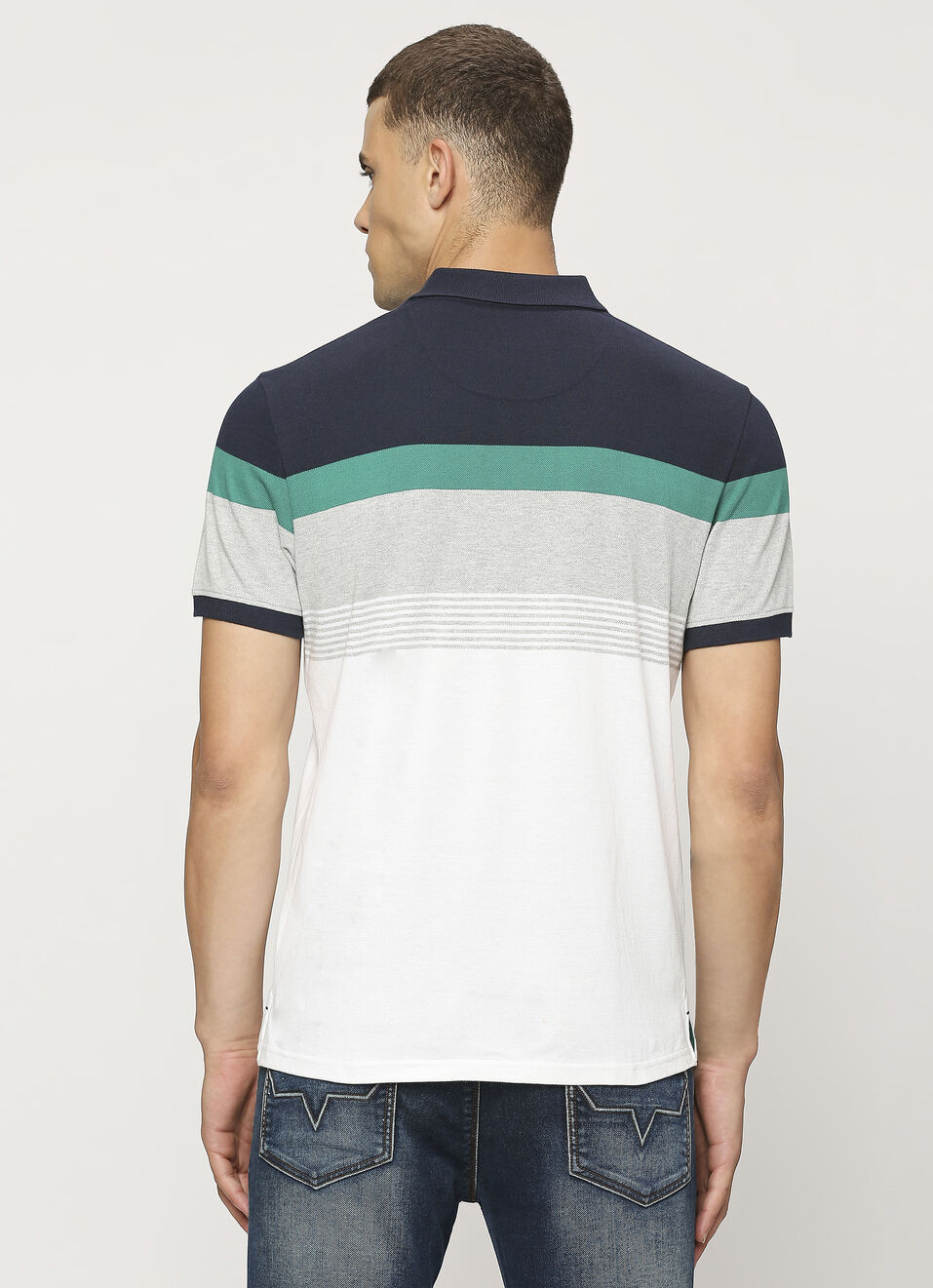 Striped Short Sleeve Polo, , large image number 2