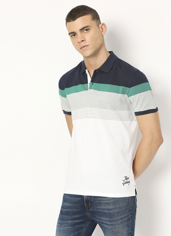 Striped Short Sleeve Polo