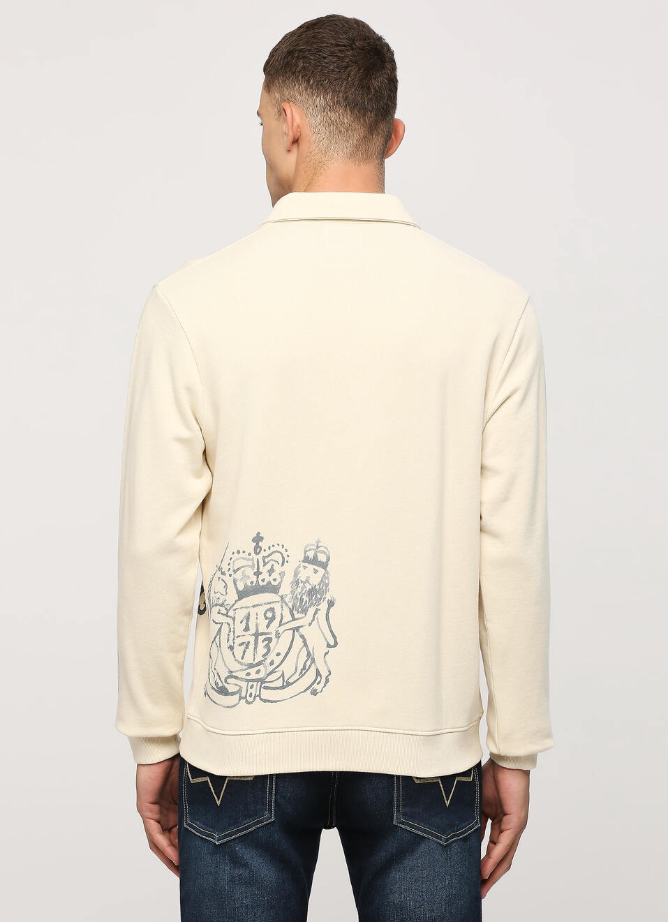 White Graphic Printed Sweatshirt, , large image number 2