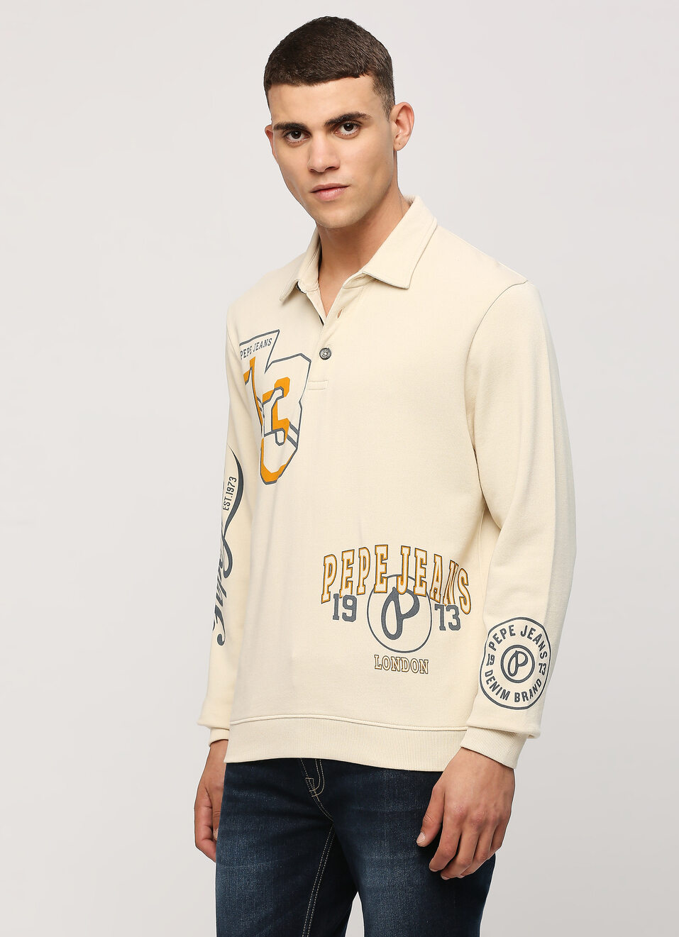 White Graphic Printed Sweatshirt, , large image number 3