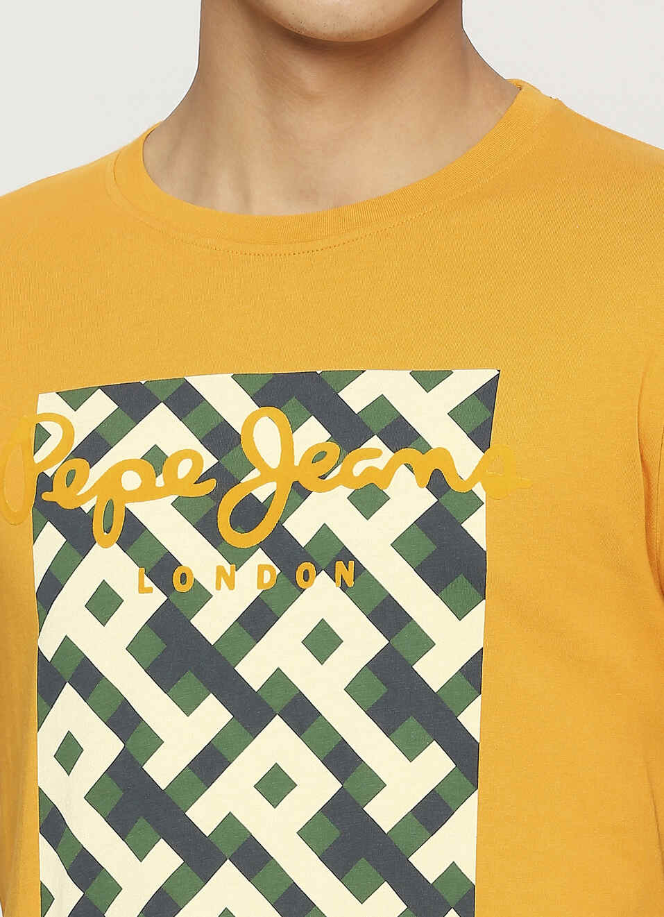 Geometric Flock Print Short Sleeve T-shirt, , large image number 4