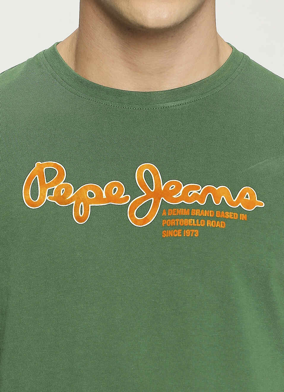 Green Crew Neck Short Sleeve T-shirt, , large image number 4