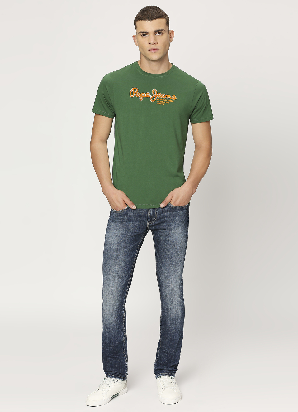 Green Crew Neck Short Sleeve T-shirt, , large image number 5