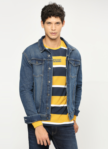 Yellow Striped Full Slevee T-shirt