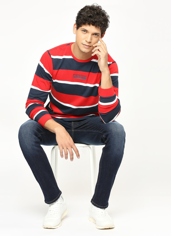 Red Striped Full Slevee T-shirt