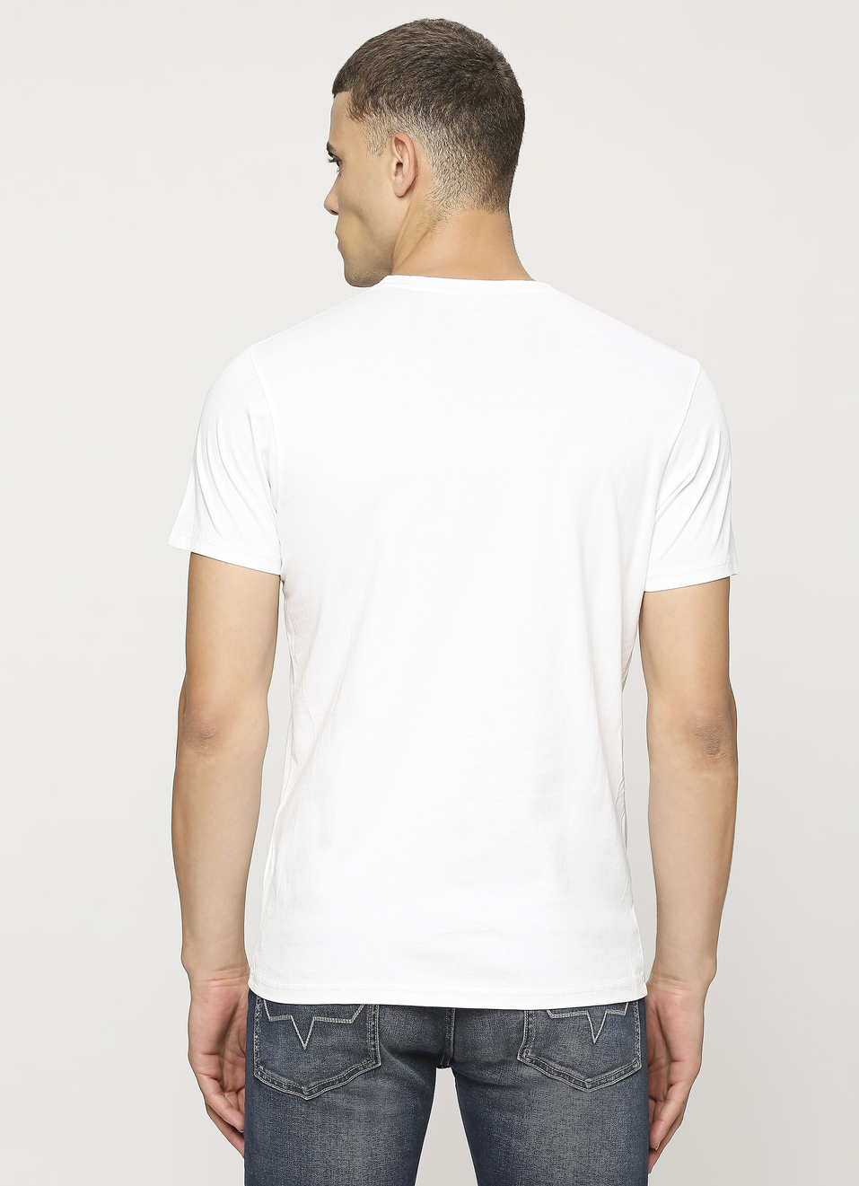 White Graphic Print Short Sleeve T-shirt, , large image number 2