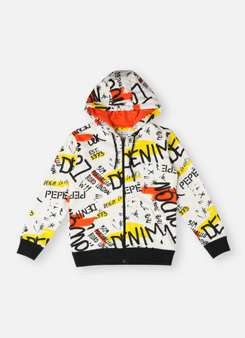 Boys Off White Full Sleeve Sweatshirt