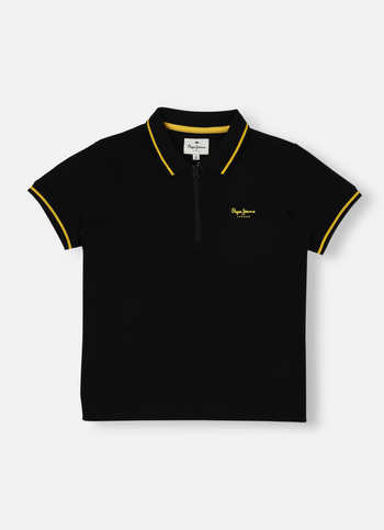 Boys Letter Print Short Sleeve Polo