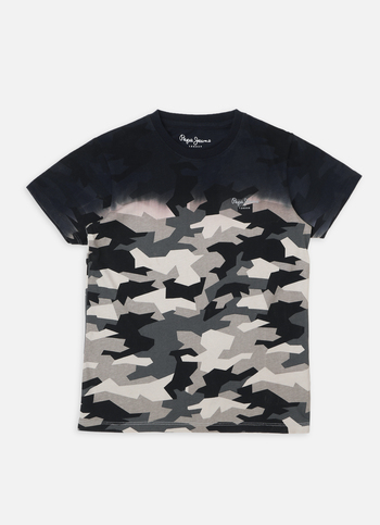 Boys Grey Printed Short Sleeve Tee