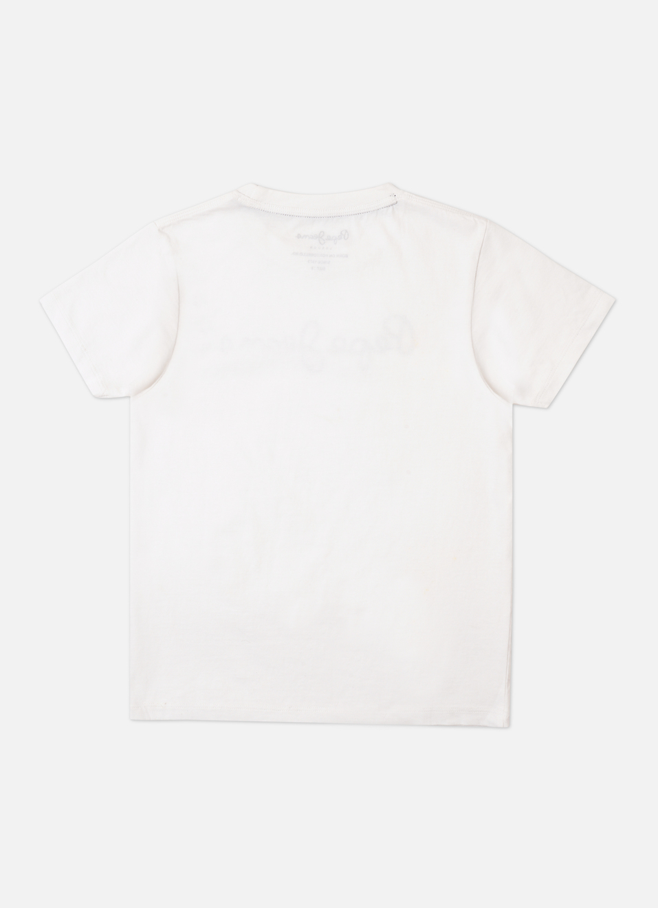 Boys White Short Sleeve T-shirt, , large image number 1
