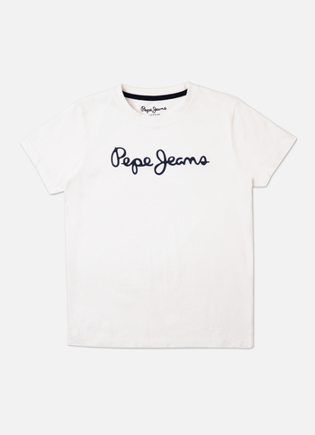 Boys White Short Sleeve T-shirt