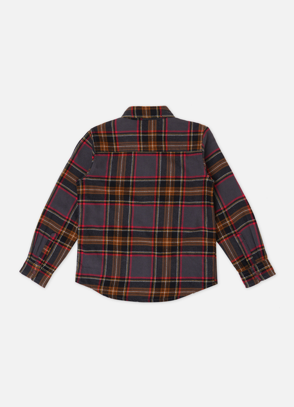 Boys Grey Checks Long Sleeve Shirt, , large image number 1