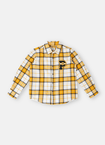 Boys Yellow Checks Long Sleeve Shirt
