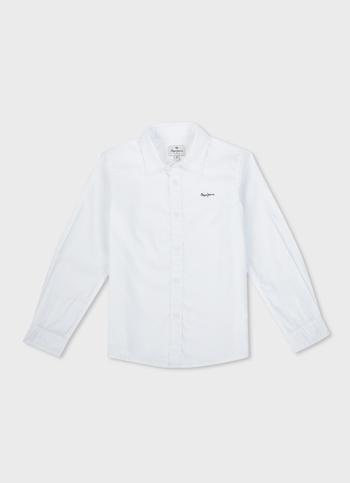 Boys White Full Sleeve Shirt