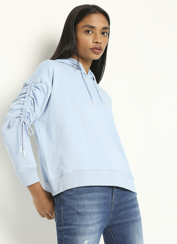 Solid Hooded Sweatshirt