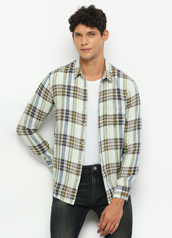 Green Checks Long Sleeve Shirt
