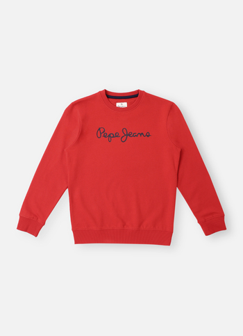 Boys Red Letter Print Full Sleeve Sweatshirt