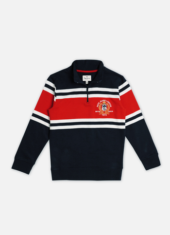 Boys Navy Stripes Sweatshirt