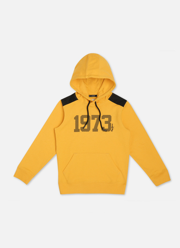 Boys Yellow Printed Sweatshirt