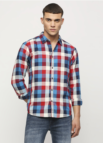 Blue Checks Long Sleeve Shirt