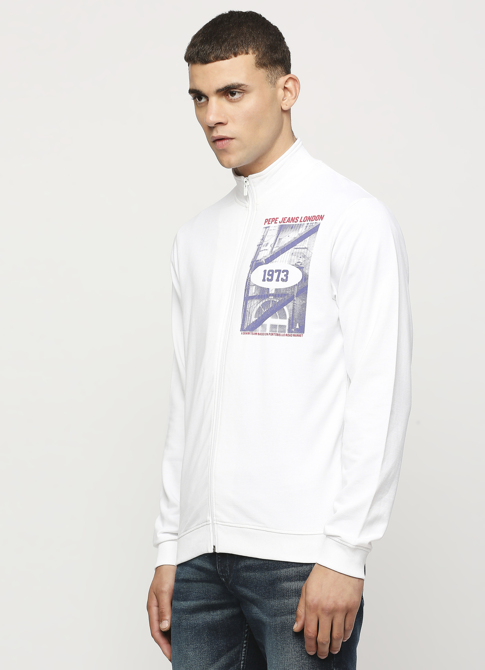 GRAPHIC PRINT FULL ZIP SWEATSHIRT, , large image number 3