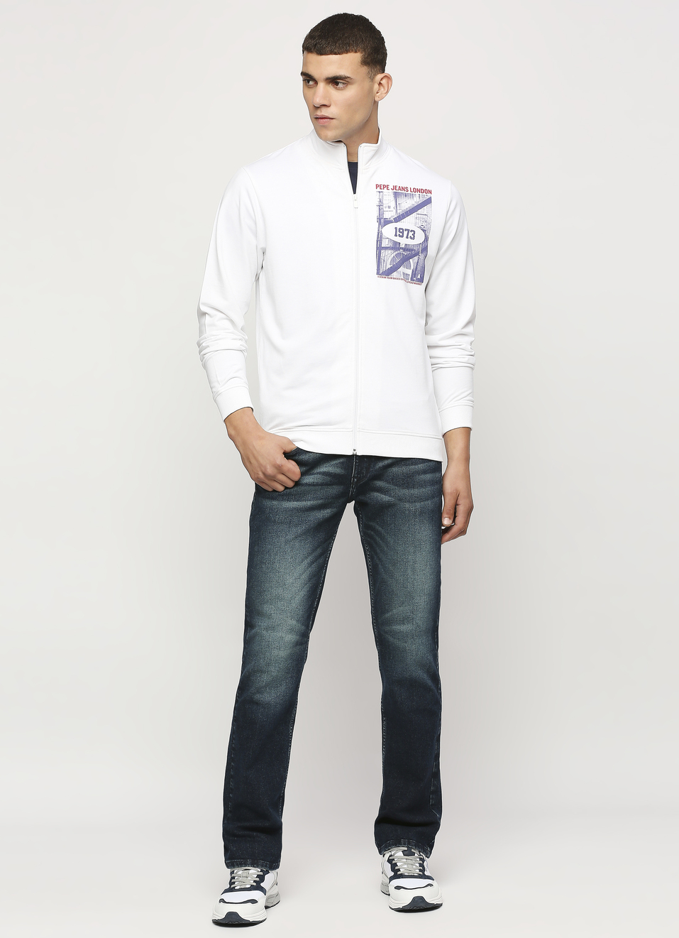 GRAPHIC PRINT FULL ZIP SWEATSHIRT, , large image number 5