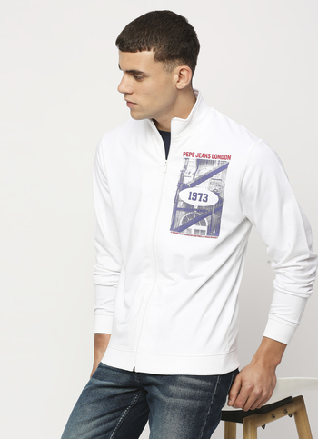 GRAPHIC PRINT FULL ZIP SWEATSHIRT