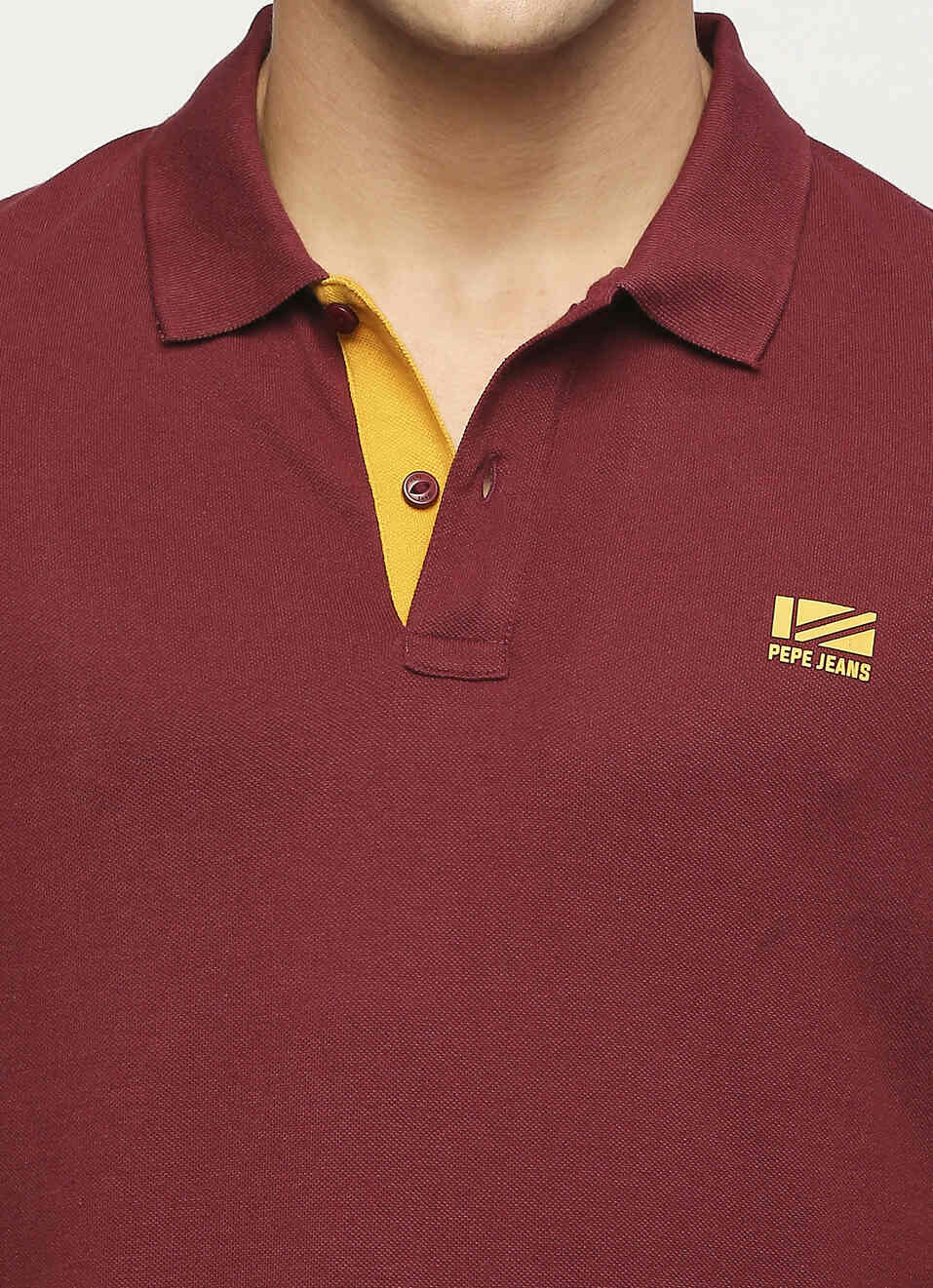 Burgundy Solid Short Sleeve Polo, , large image number 4
