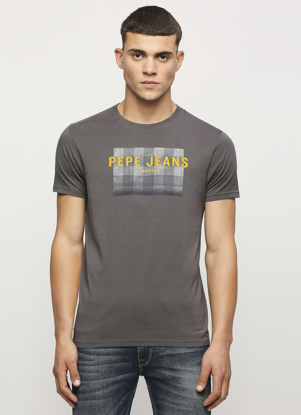 Grey Printed Short Sleeve Tee, , large image number 1
