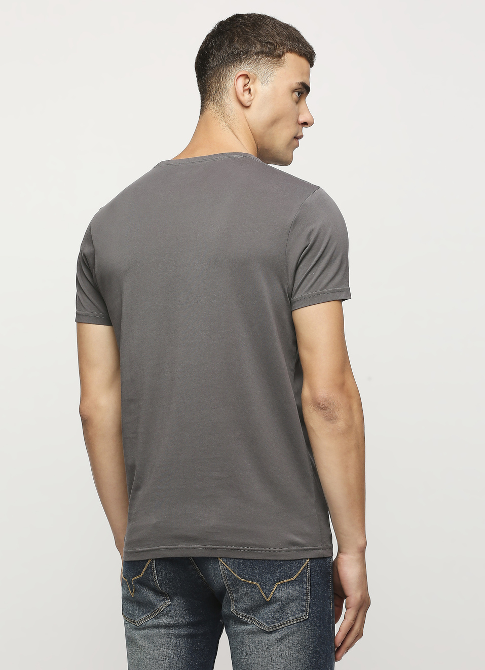 Grey Printed Short Sleeve Tee, , large image number 2