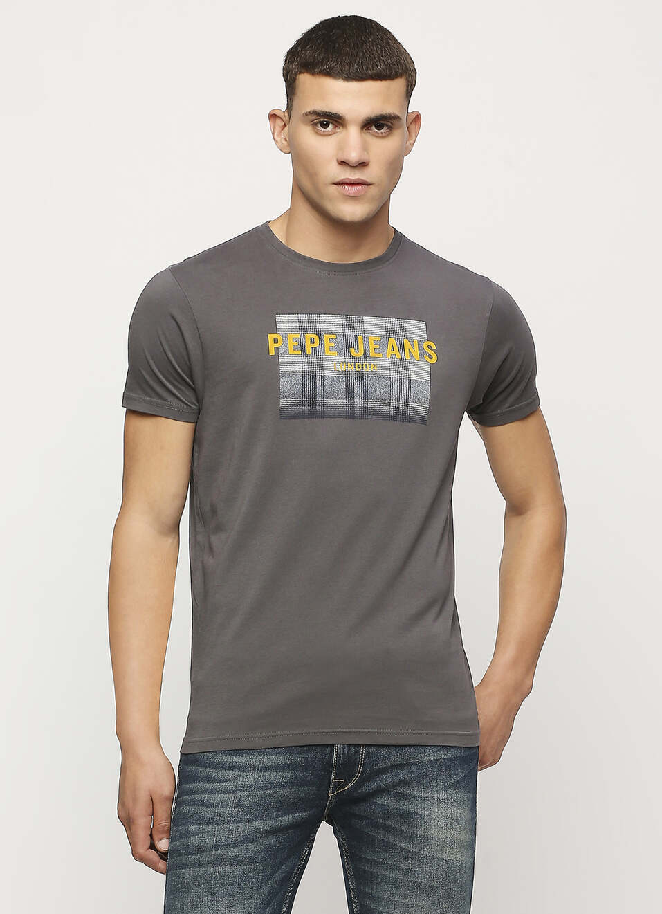 Grey Printed Short Sleeve Tee, , large image number 0