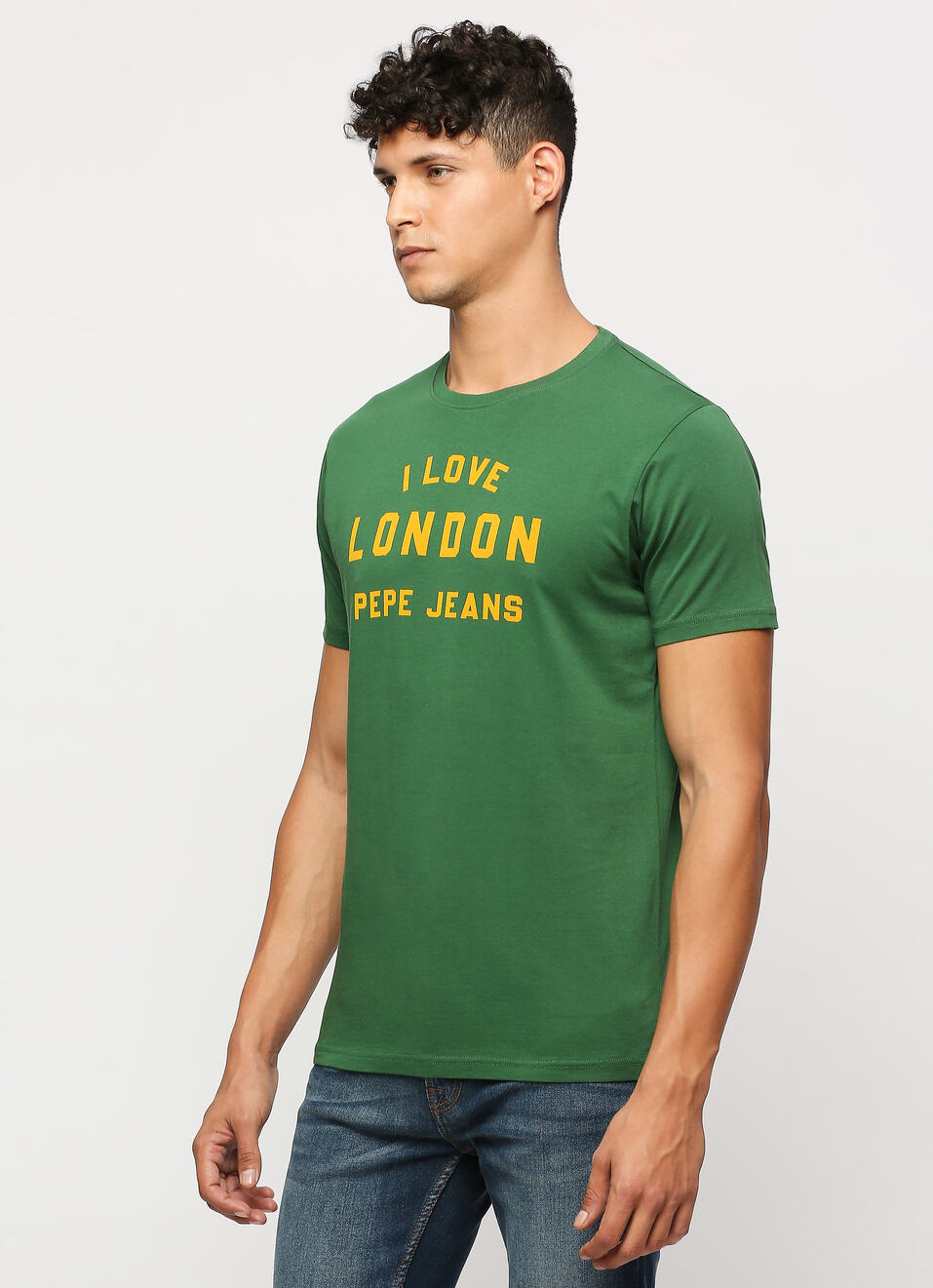 Green Printed Short Sleeve Tee, , large image number 3