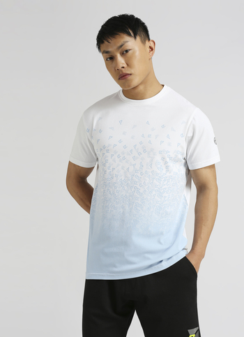 White Water Based Ombre Short Sleeve T-shirt