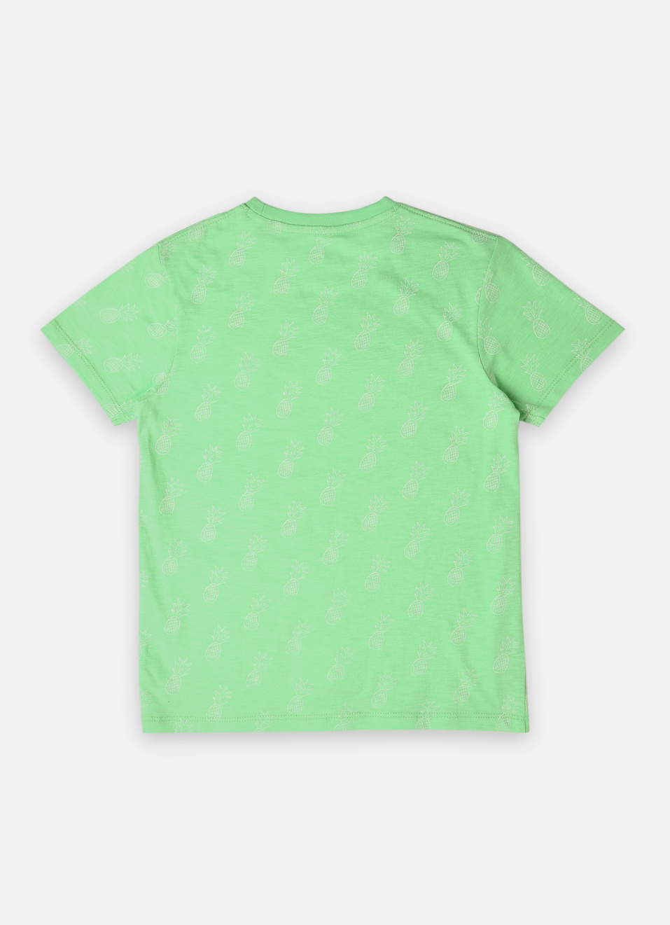 Boys Green Allover Print Short Sleeve T-shirt, , large image number 1