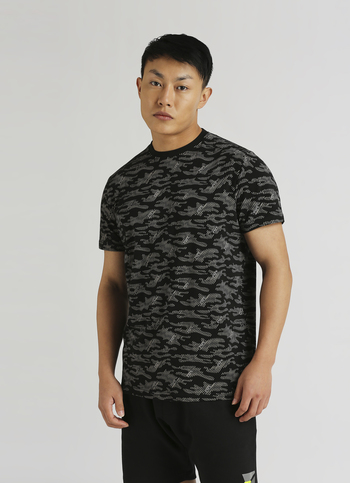 Black Water Base Print Short Sleeve T-shirt