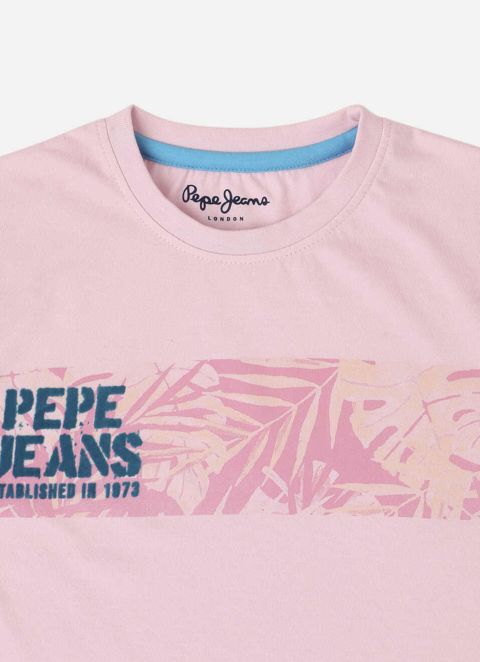 Boys Pink Tropical Print Short Sleeve T-shirt, , large image number 2