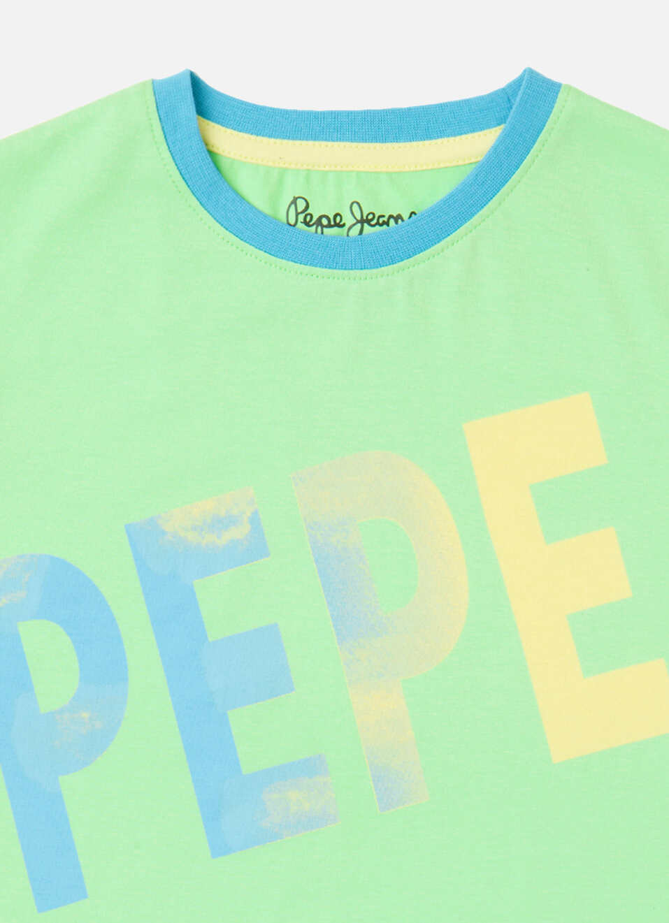 Boys Green Brand Print Short Sleeve T-shirt, , large image number 2