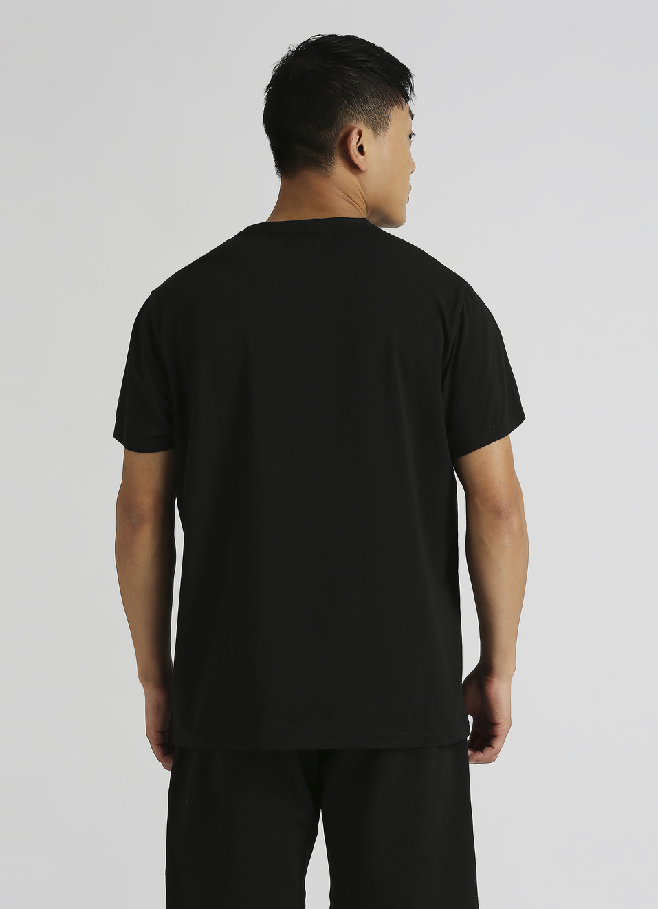 Black Slogan Print Stretch T-shirt, , large image number 2