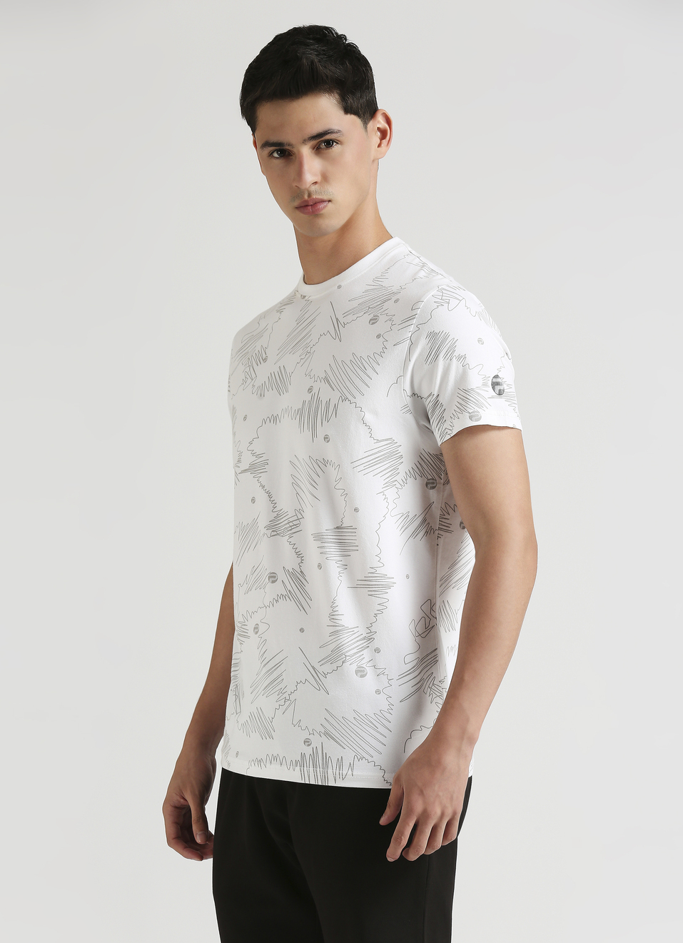 White Water Base Print Short Sleeve T-shirt, , large image number 3