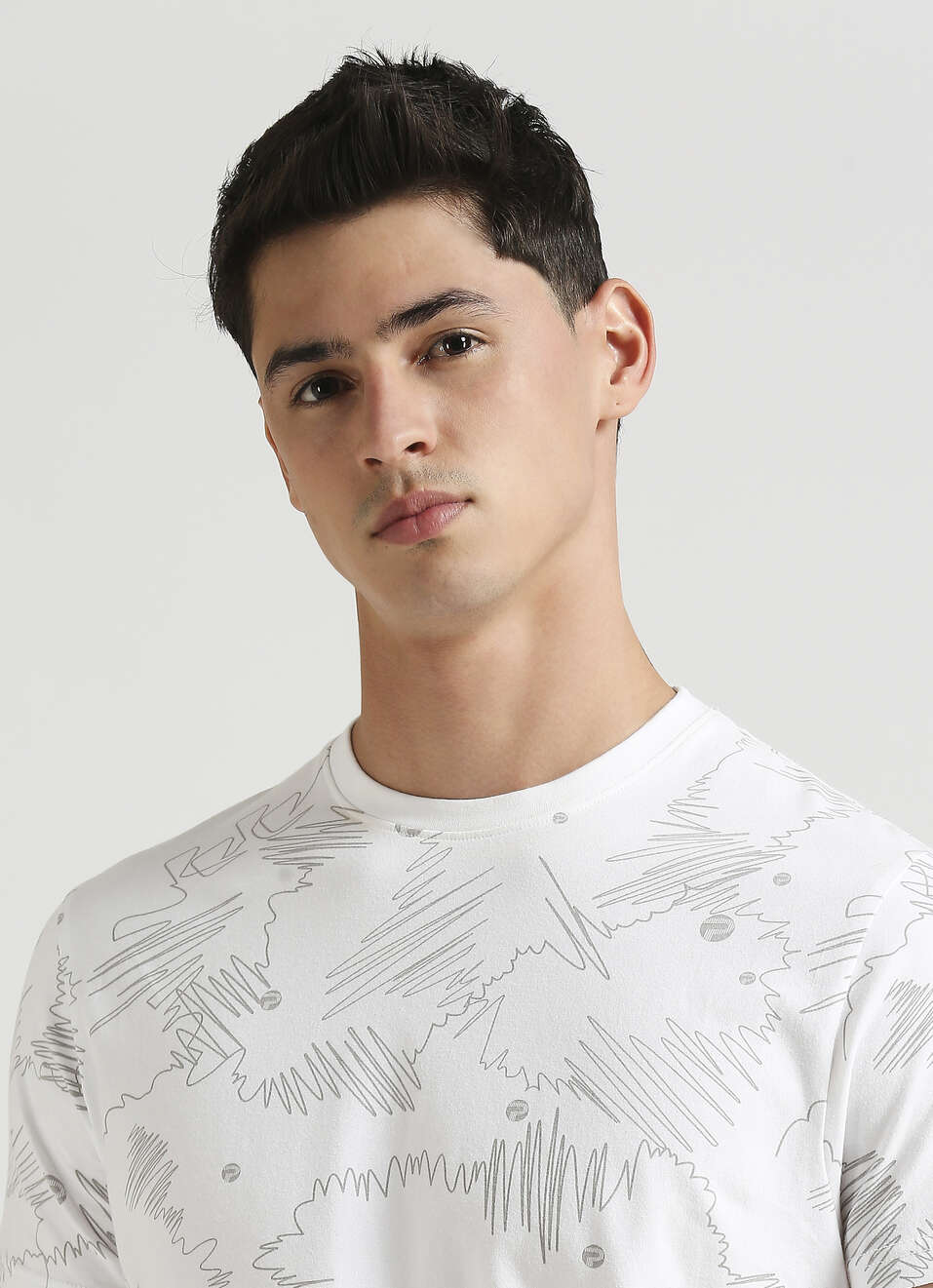 White Water Base Print Short Sleeve T-shirt, , large image number 4